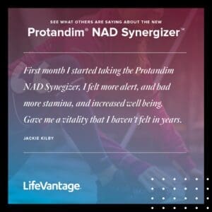 Protandim NAD Synergizer Testimonial Jackie Kilby 1080x1080png