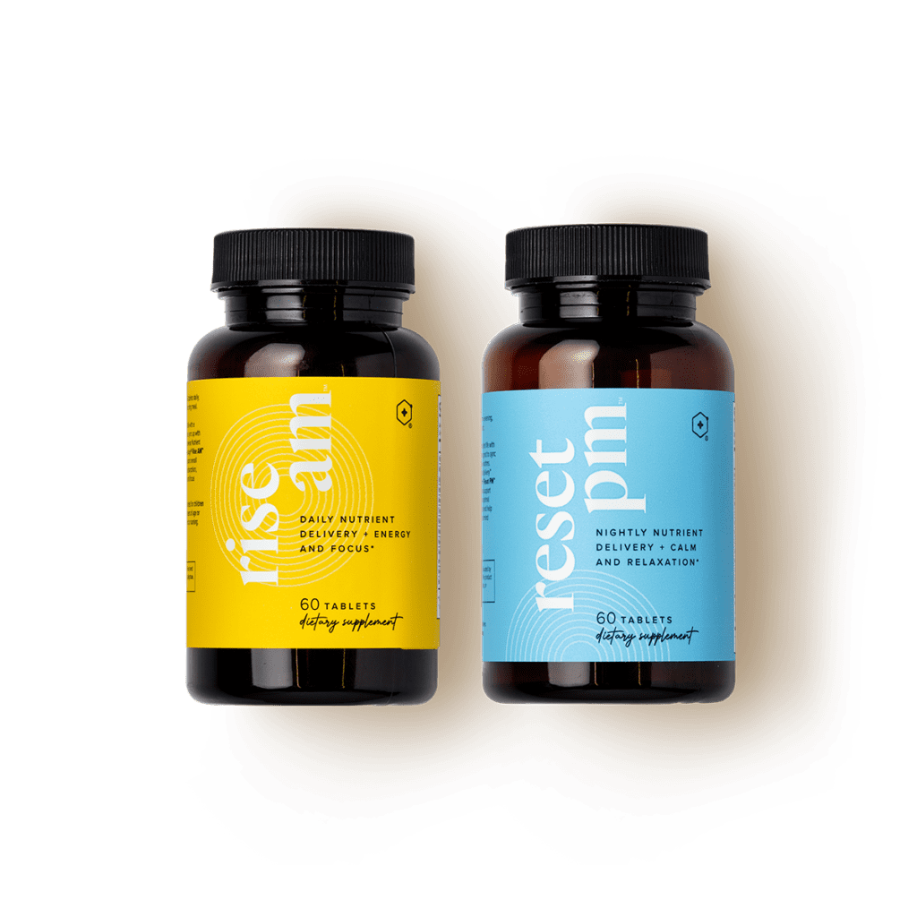 Erwachen Gesundheit mit Lifevantage Rise Am und Reset Pm System Essentials 3 Rise AM und Reset PM System