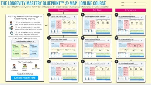 Longevity Mastery Blueprint One Page Map