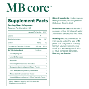 MindBody GLP-1 Sistema MB Core